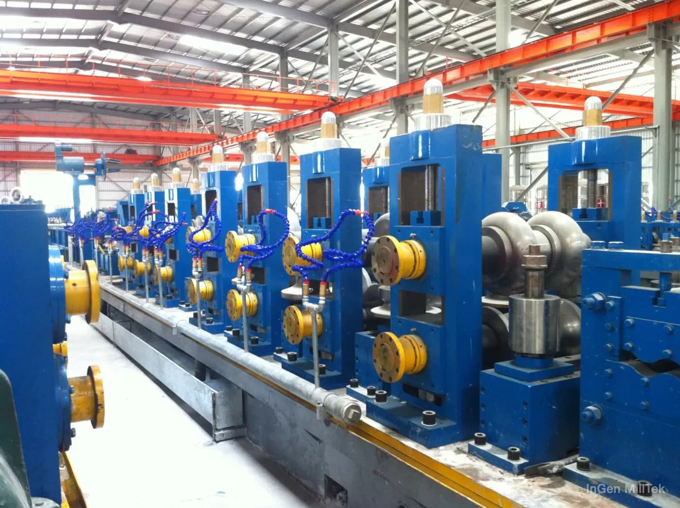 Side view of a tube mill