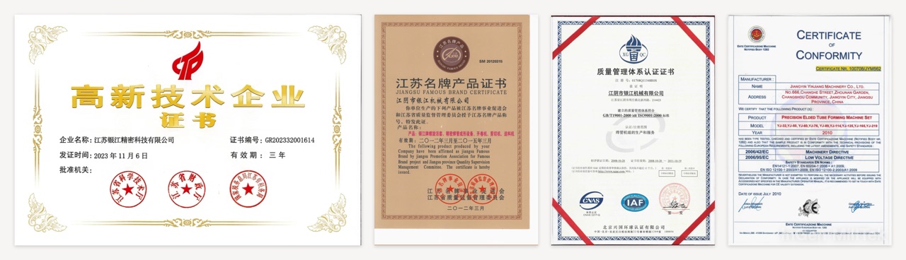 Certificates and honours
