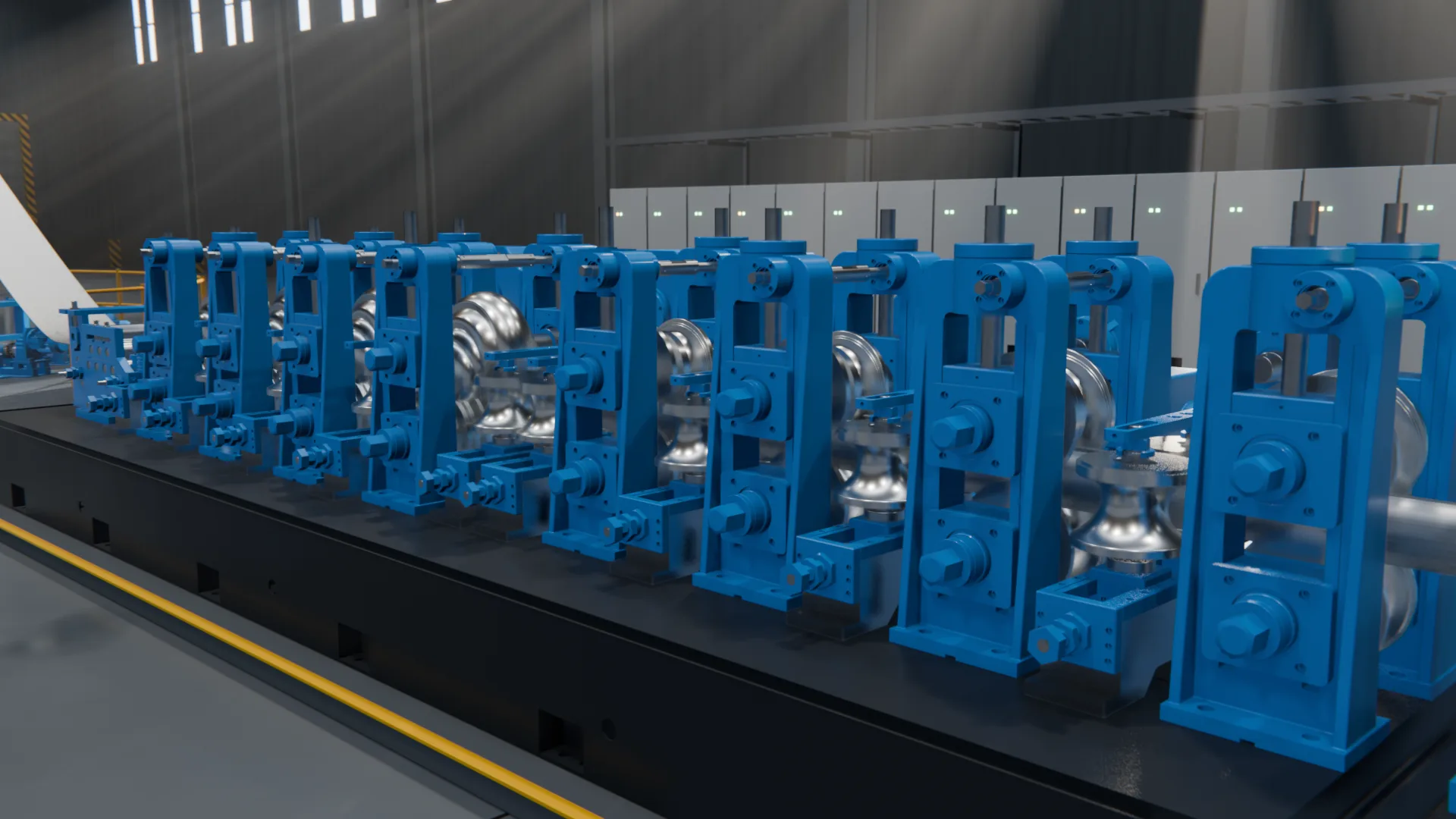 Illustrative render: Roll forming